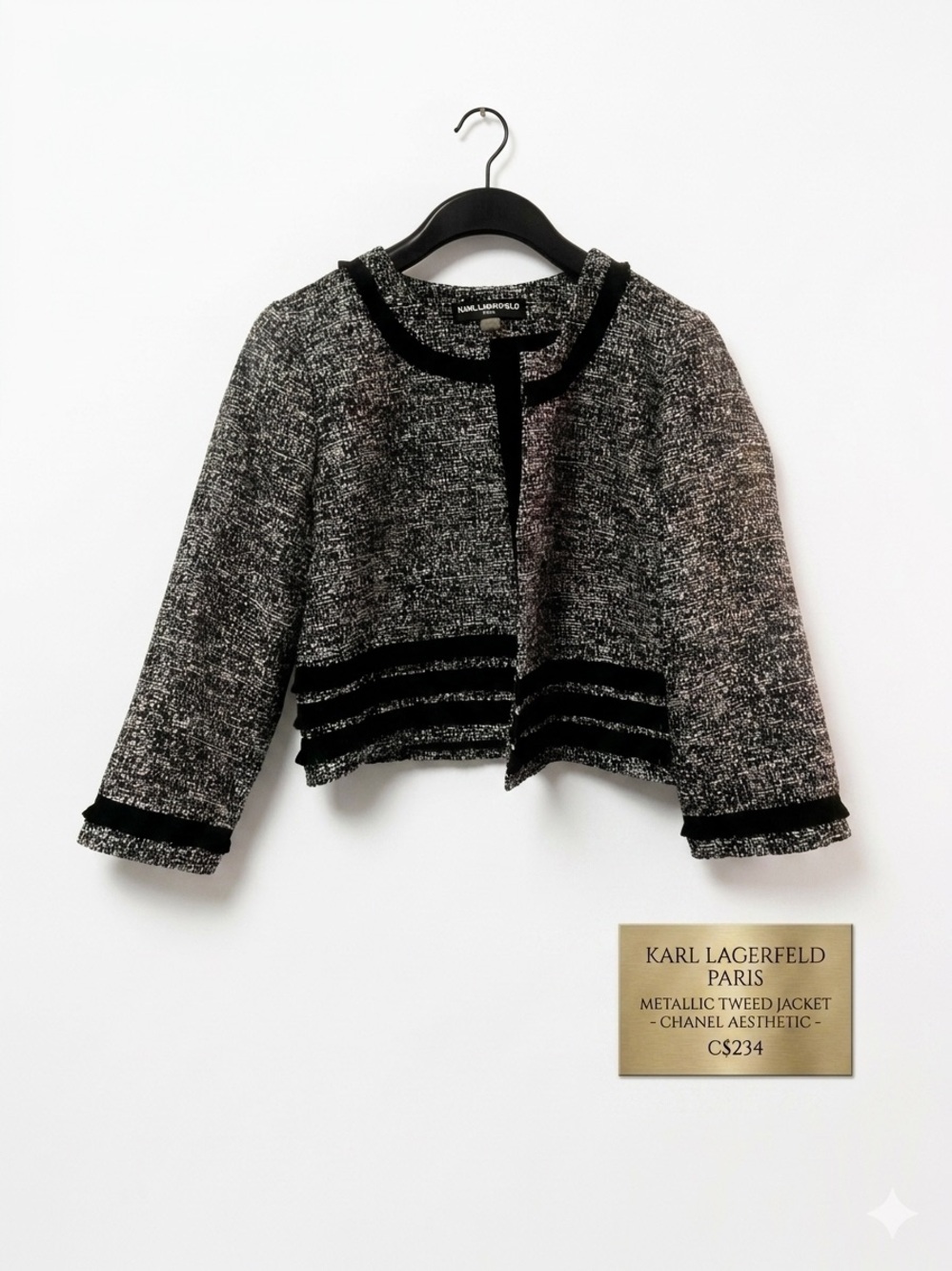 Karl Lagerfeld Metallic Tweed Jacket - NWOT Size 16 / XL NWOT